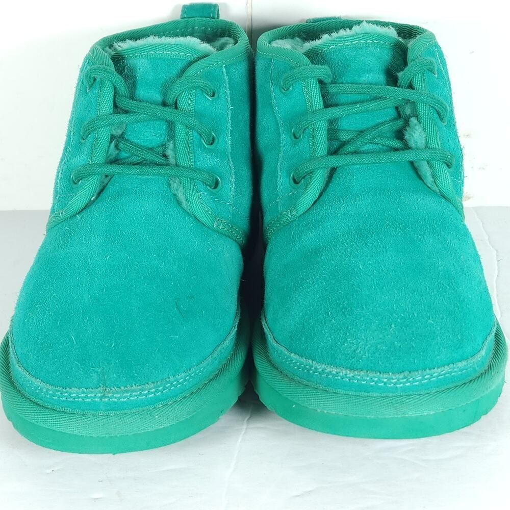 UGG Women's Neumel US 6 Green Suede Sheepskin Lined Lace Up Ankle Chukka Boots - Picture 4 of 16